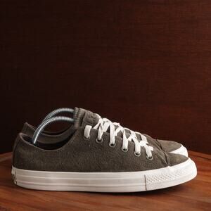Converse Sneaker Unisex SZ M8 W10 Green Suede Casual Low Top Casual Neutral Shoe